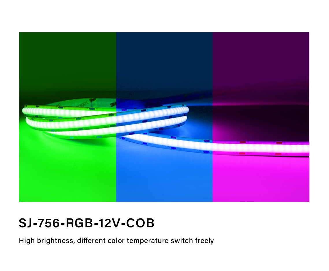 RGB Full Color Flexible COB Strip Light