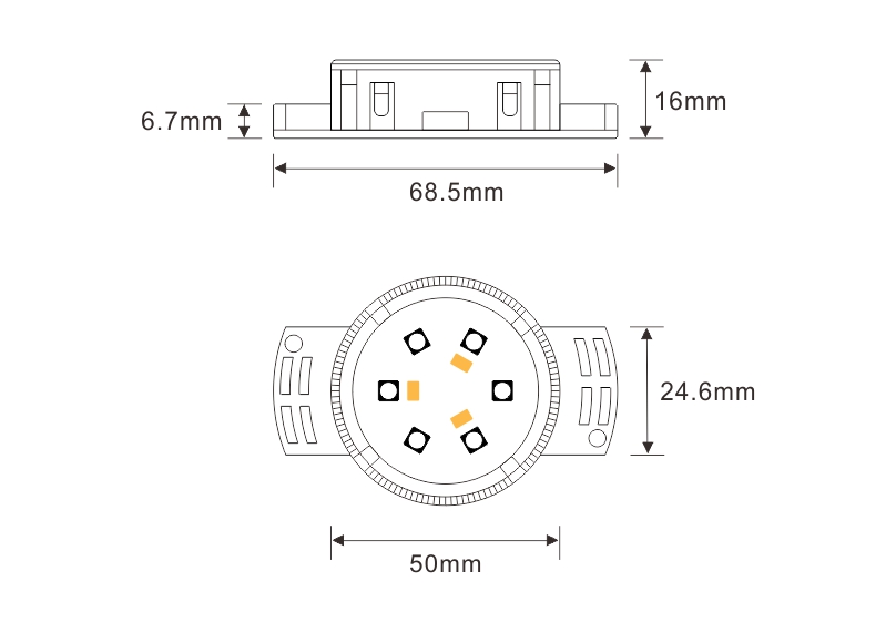 Custom IP67 Waterproof LED Light String Hanging Point Light Source Lighting