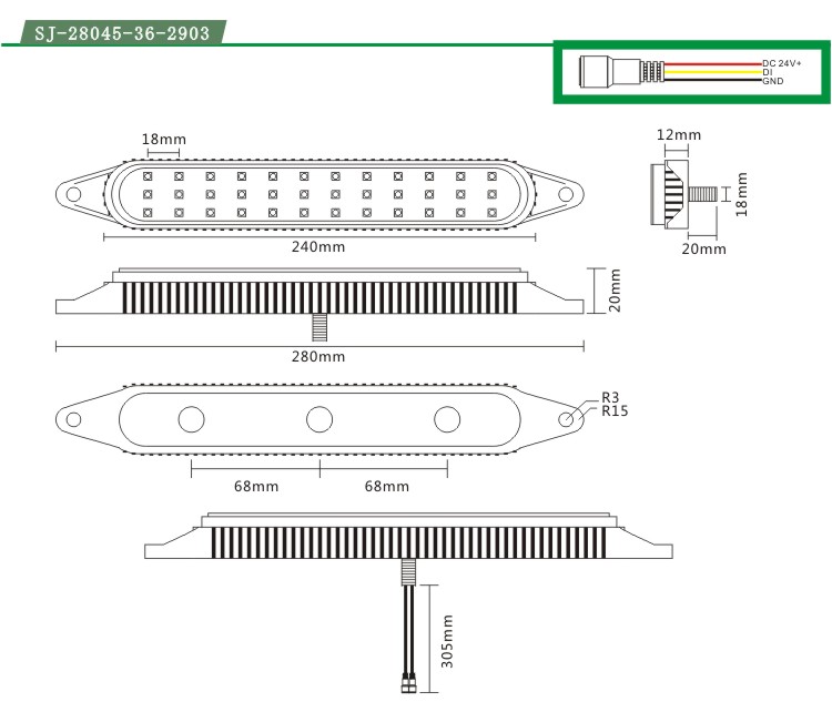 LED Pixel Module Light