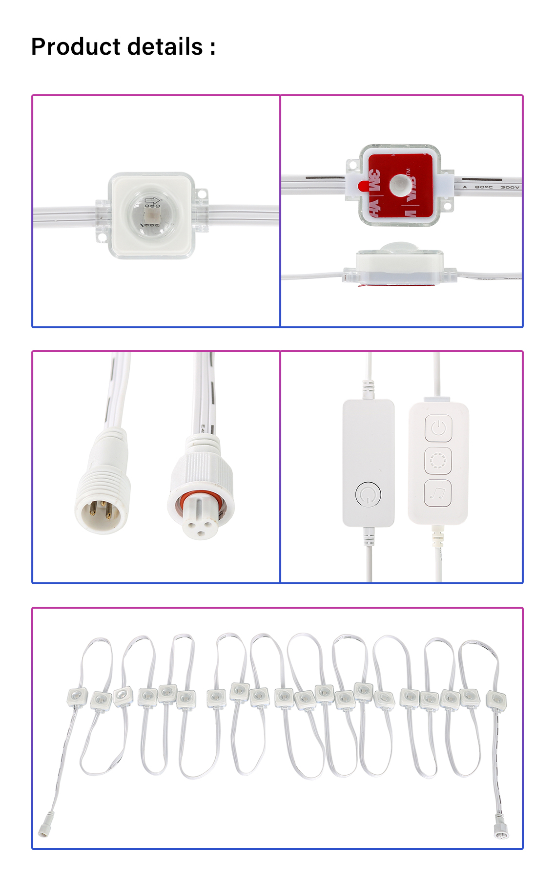 24V RGB RGBW Square Eaves Kit